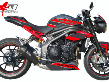 Speed Triple 1050 R Dekor rot in Hexis Superchrome Satin 2016-17