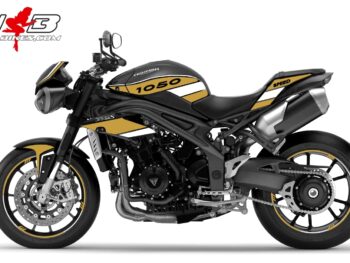 Speed Triple 1050 S Dekor gold auf schwarzer Maschine 2016-17