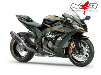 ZX-10RR Ninja Orange auf schwarzer Maschine 2017