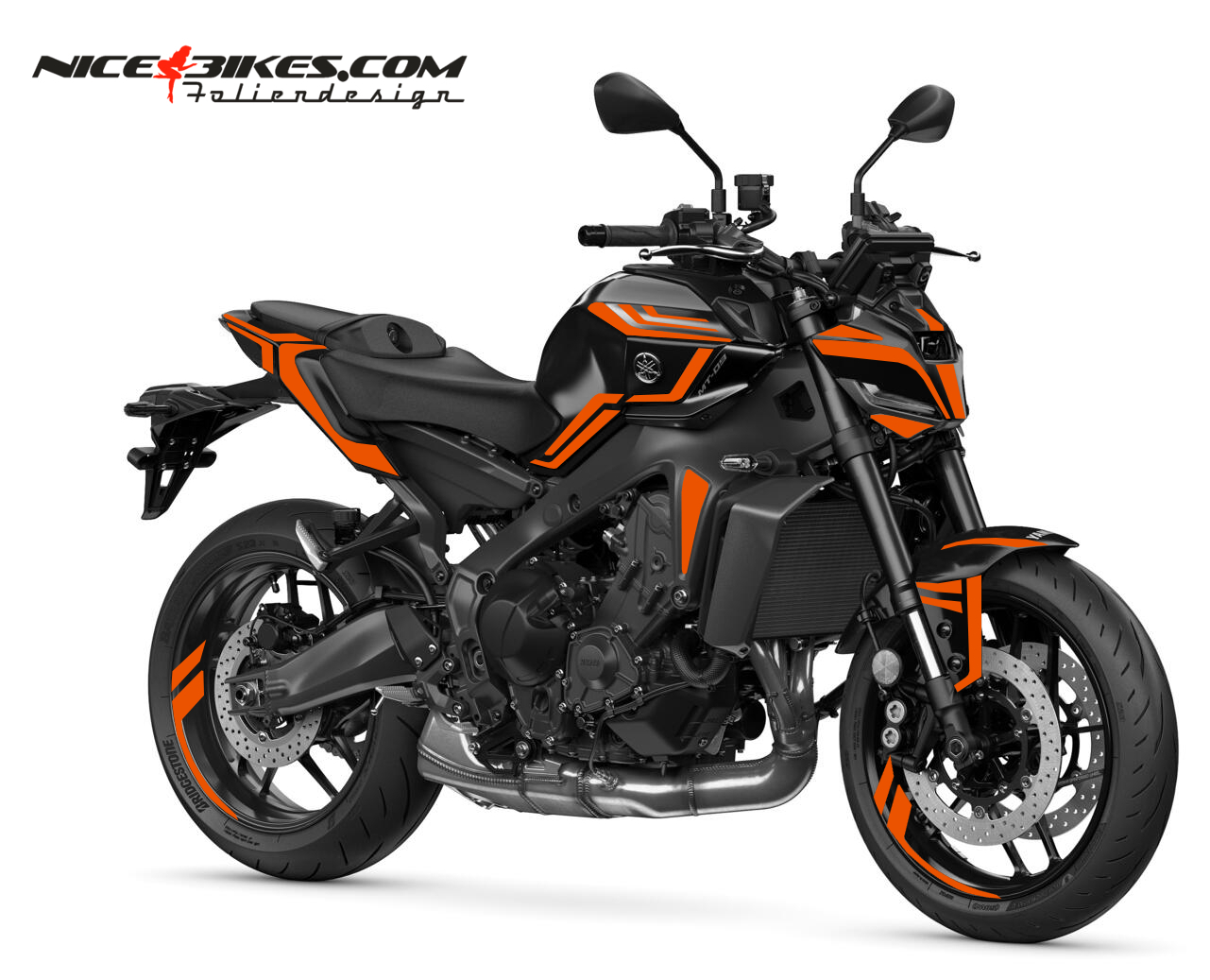 Foliendesign Yamaha MT09 24 Evil Orange 1