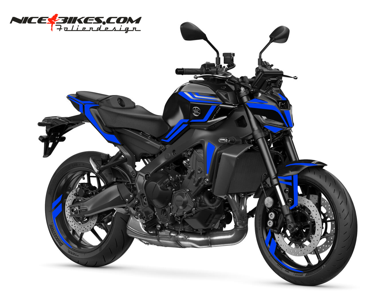 Foliendesign Yamaha MT09 24 Racing Blue 1