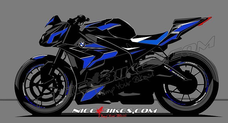Dekorsatz S1000R Edition blau auf schwarzer Maschine 2016