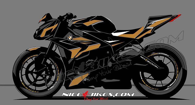 Dekorsatz S1000R Edition gold auf schwarzer Maschine 2016