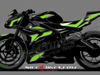 Dekorsatz S1000R Edition limegreen auf schwarzer Maschine 2016