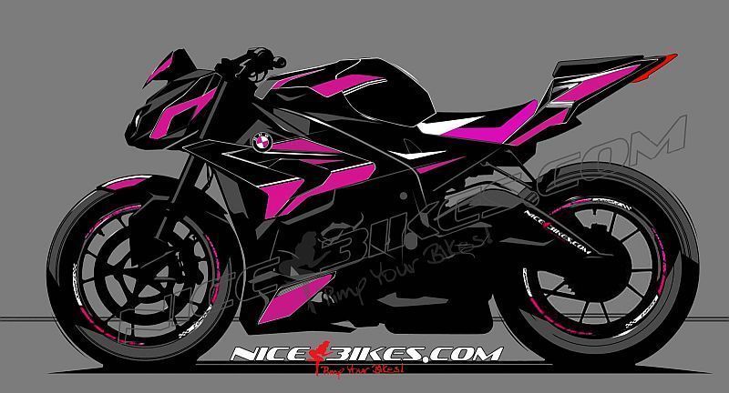 Dekorsatz S1000R Edition pink auf schwarzer Maschine 2016