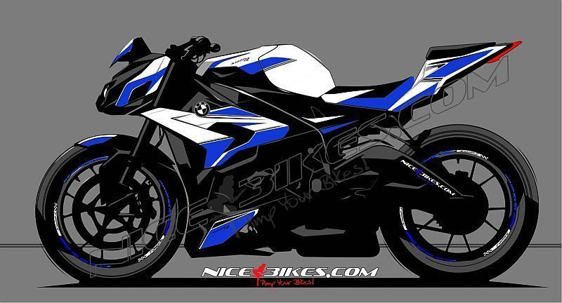 Dekorsatz S1000R Edition blau auf weißer Maschine 2016
