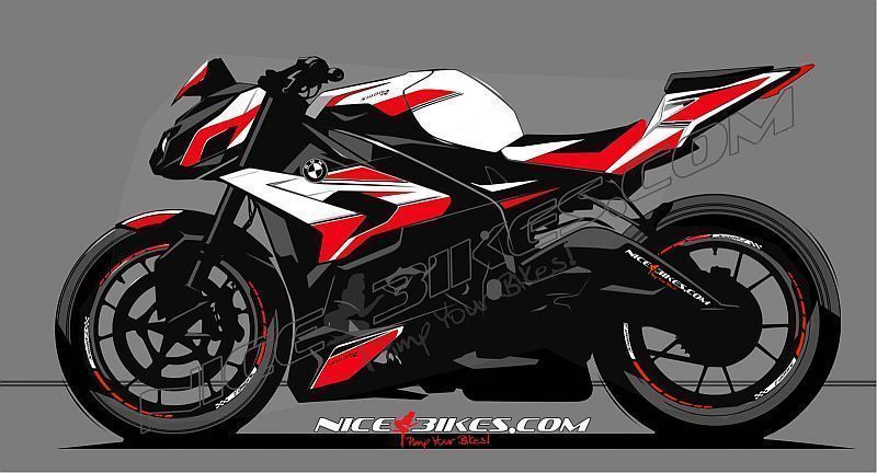 Dekorsatz S1000R Edition rot auf weißer Maschine 2016