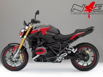 BMW R1200R Edition rot auf grauer Maschine