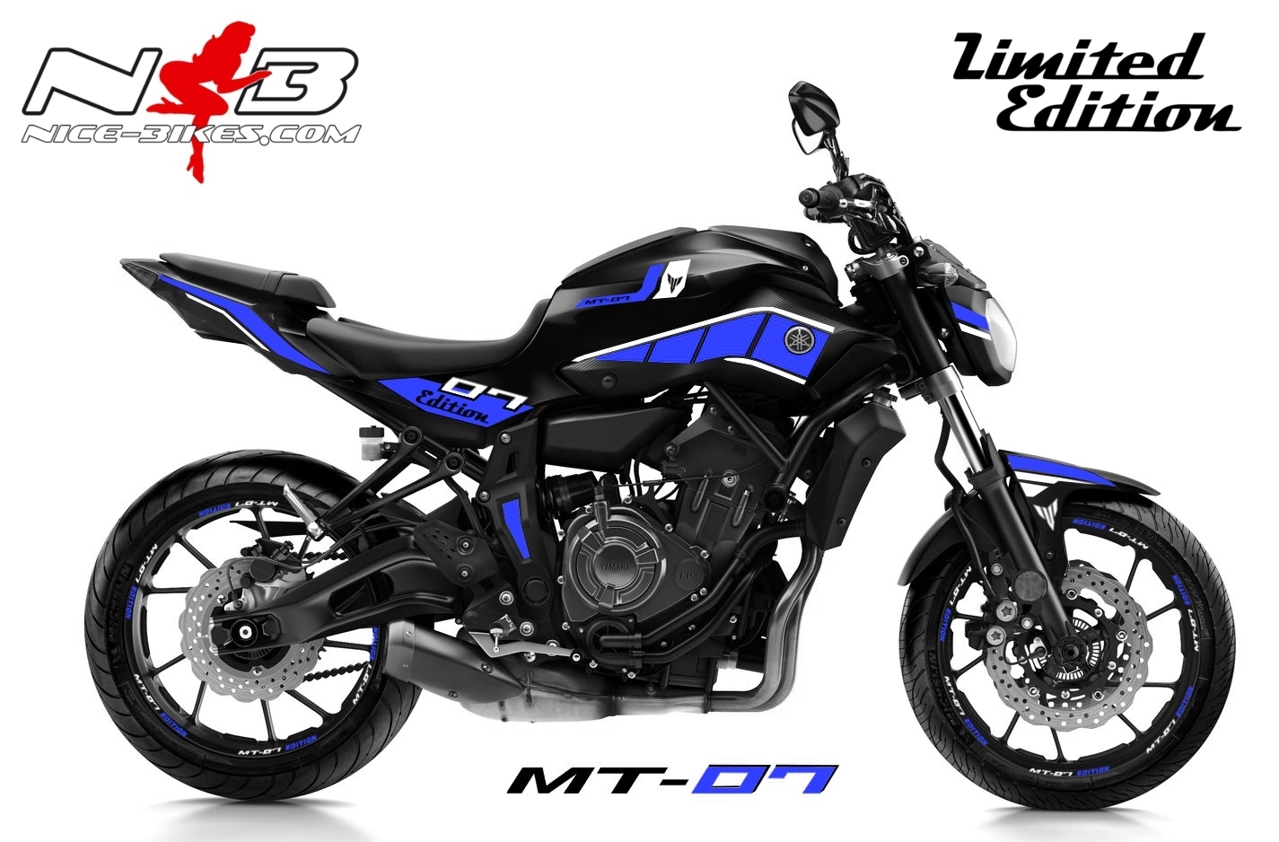 MT07 / 2017 blau auf schwarzer Maschine