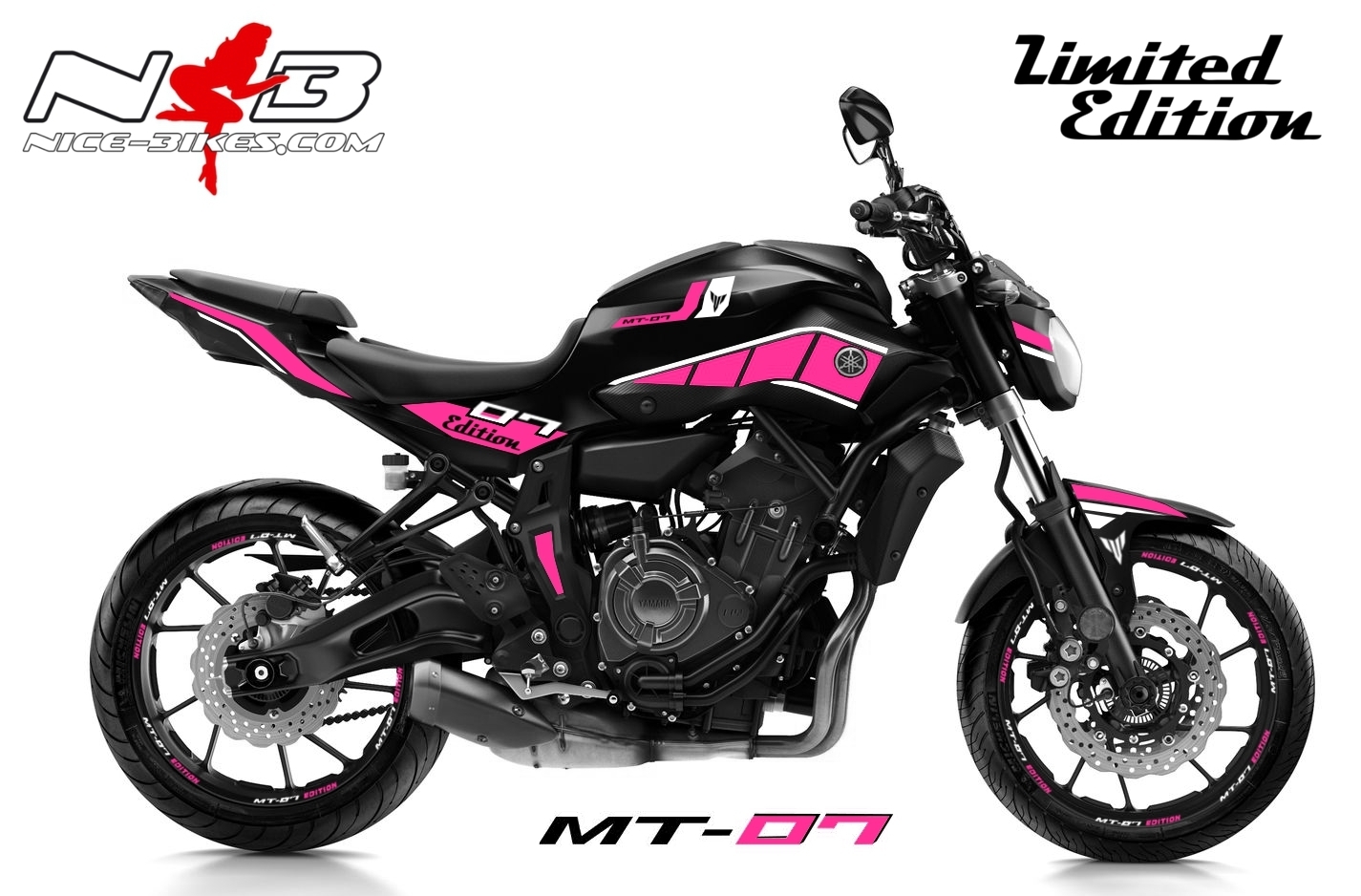 MT07 / 2017 pink auf schwarzer Maschine