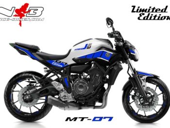 MT07 / 2017 blau auf weißer Maschine