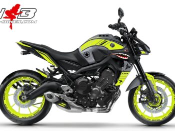 MT09 Night Fluo NOSE ART 2018 mit neon-gelben Design