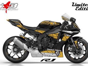 R1 Dekor gold auf schwarzer Maschine 2017-