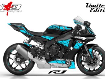 R1 Dekor hellblau auf schwarzer Maschine 2017-