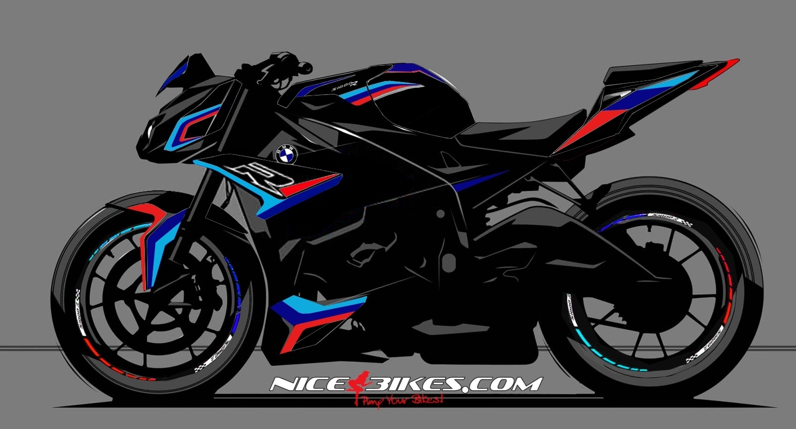 Dekorsatz S1000R Motorsport-EDITION schwarzer Maschine 2017-