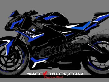 Dekorsatz S1000R EDITION blau auf schwarzer Maschine 2017-