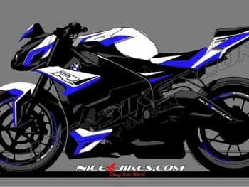 Dekorsatz S1000R EDITION 2017 blau auf weißer Maschine