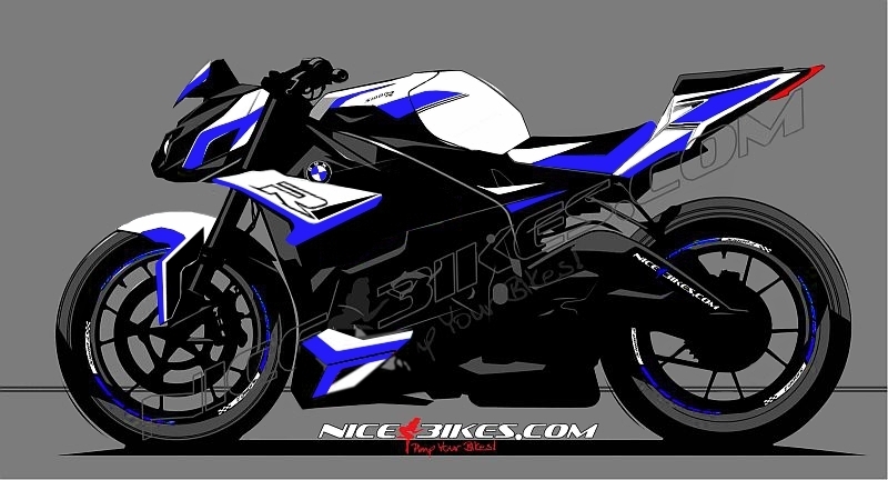 Dekorsatz S1000R EDITION 2017 blau auf weißer Maschine