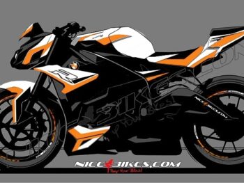 Dekorsatz S1000R EDITION orange auf weißer Maschine 2017-
