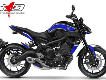 MT09 / blau auf schwarzer Maschine