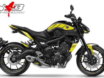 MT09 / gelb auf schwarzer Maschine