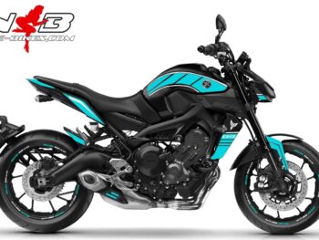 MT09 / hellblau auf schwarzer Maschine