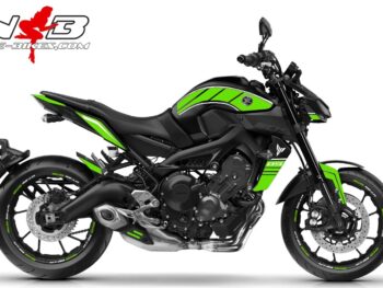 MT09 / limegreen auf schwarzer Maschine