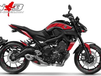 MT09 / rot auf schwarzer Maschine