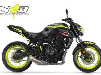 MT07 Night Fluo NOSE ART 2018/19 mit neon-gelben Design