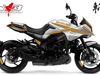 Katana gold auf silberner Maschine