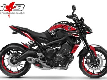 MT09 rot-NOSE ART auf schwarzer Maschine 2019