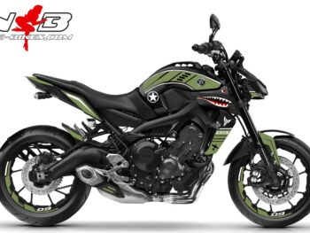 MT09 Army Green-NOSE ART auf schwarzer Maschine 2019