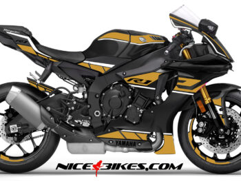 R1 Dekor gold/weiß auf schwarzer Maschine 2019