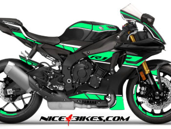 R1 Dekor mint/weiß auf schwarzer Maschine 2019