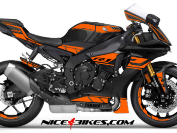 R1 Dekor orange auf schwarzer Maschine 2019