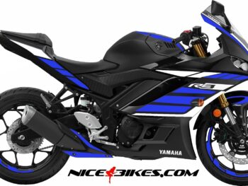 R3 Dekor blau auf schwarzer Maschine