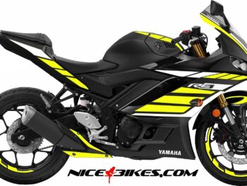 R3 Dekor gelb auf schwarzer Maschine