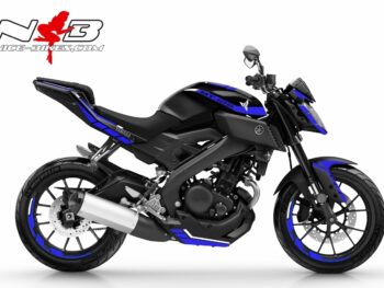 MT125 Dekor blau auf schwarzer Maschine