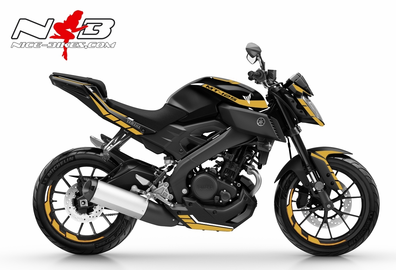 MT125 Dekor gold auf schwarzer Maschine