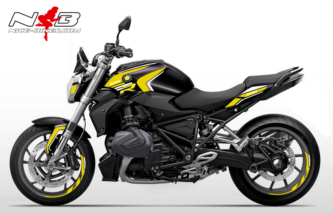 Foliendesign BMW R1250R (Bj. 2021-22) Hornet Yellow