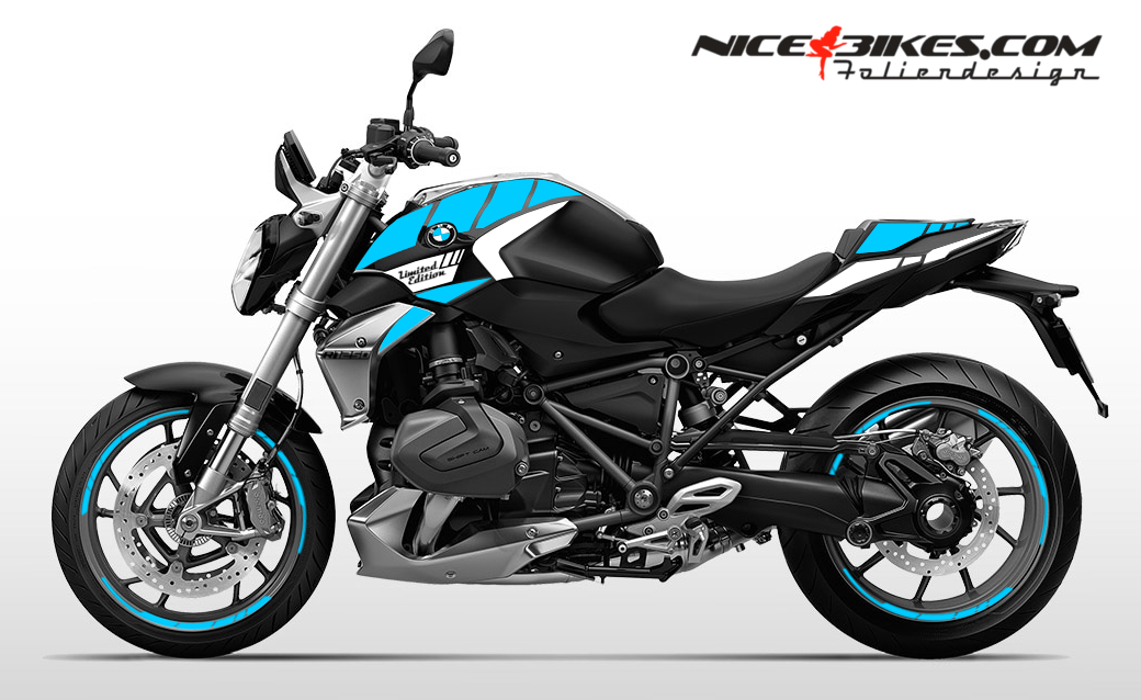 Foliendesign BMW R1250R (Bj. 2023-25) Light Blue