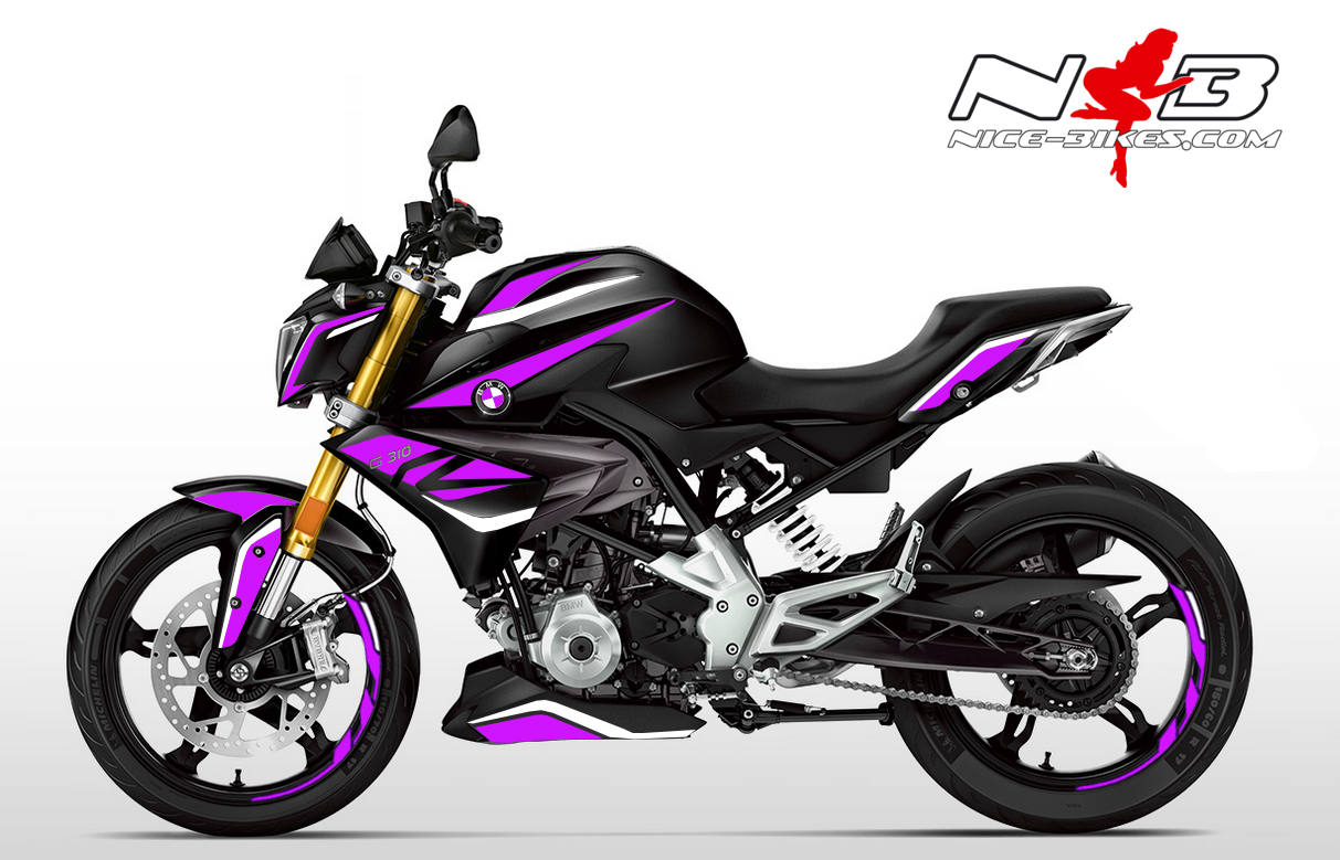 Foliendesign BMW G310R (Bj. 2020) Manga Violett