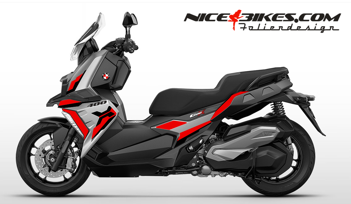 Foliendesign BMW C400X 2023 Racing Red