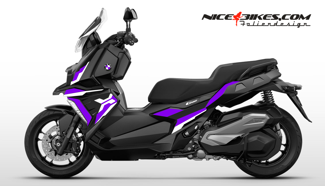 Foliendesign BMW C400X 2024 Manga Violett