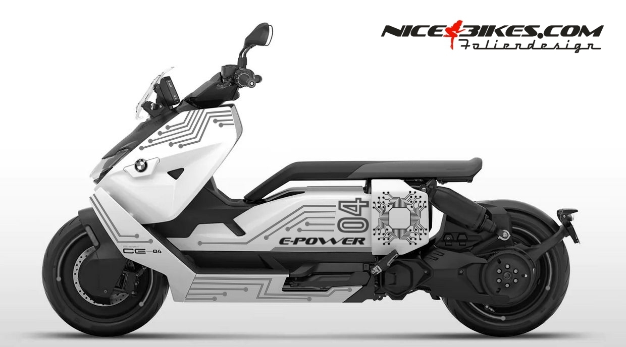 Foliendesign BMW CE04 Racing Grey