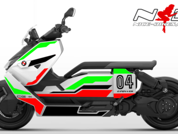 Foliendesign BMW CE-04  Limegreen/ Racing Red