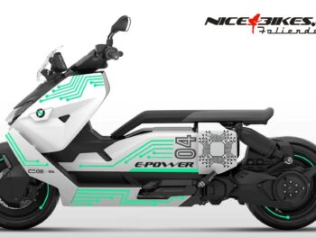 Foliendesign BMW CE04 Miami Blue