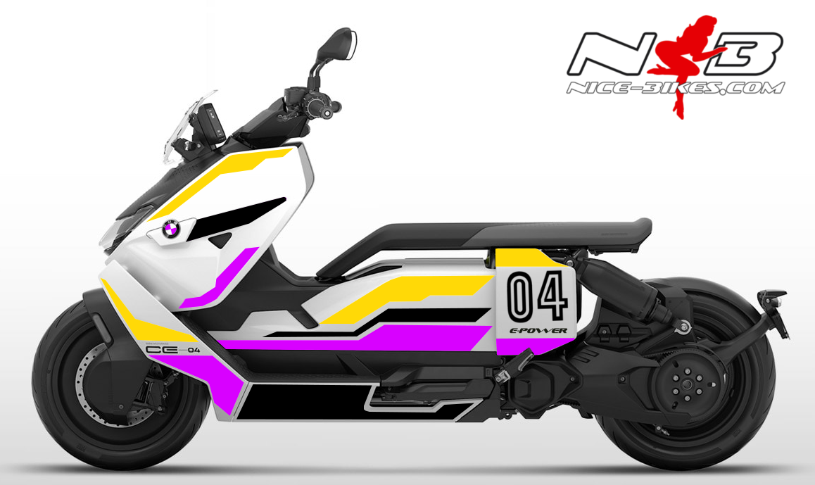 Foliendesign BMW CE-04 Hornet Yellow / Pretty Pink