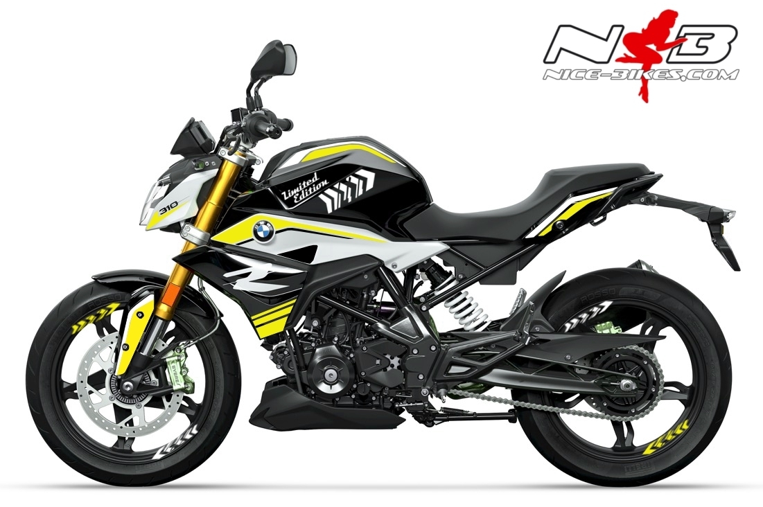 Foliendesign BMW G310R (Bj. 2021) Hornet Yellow