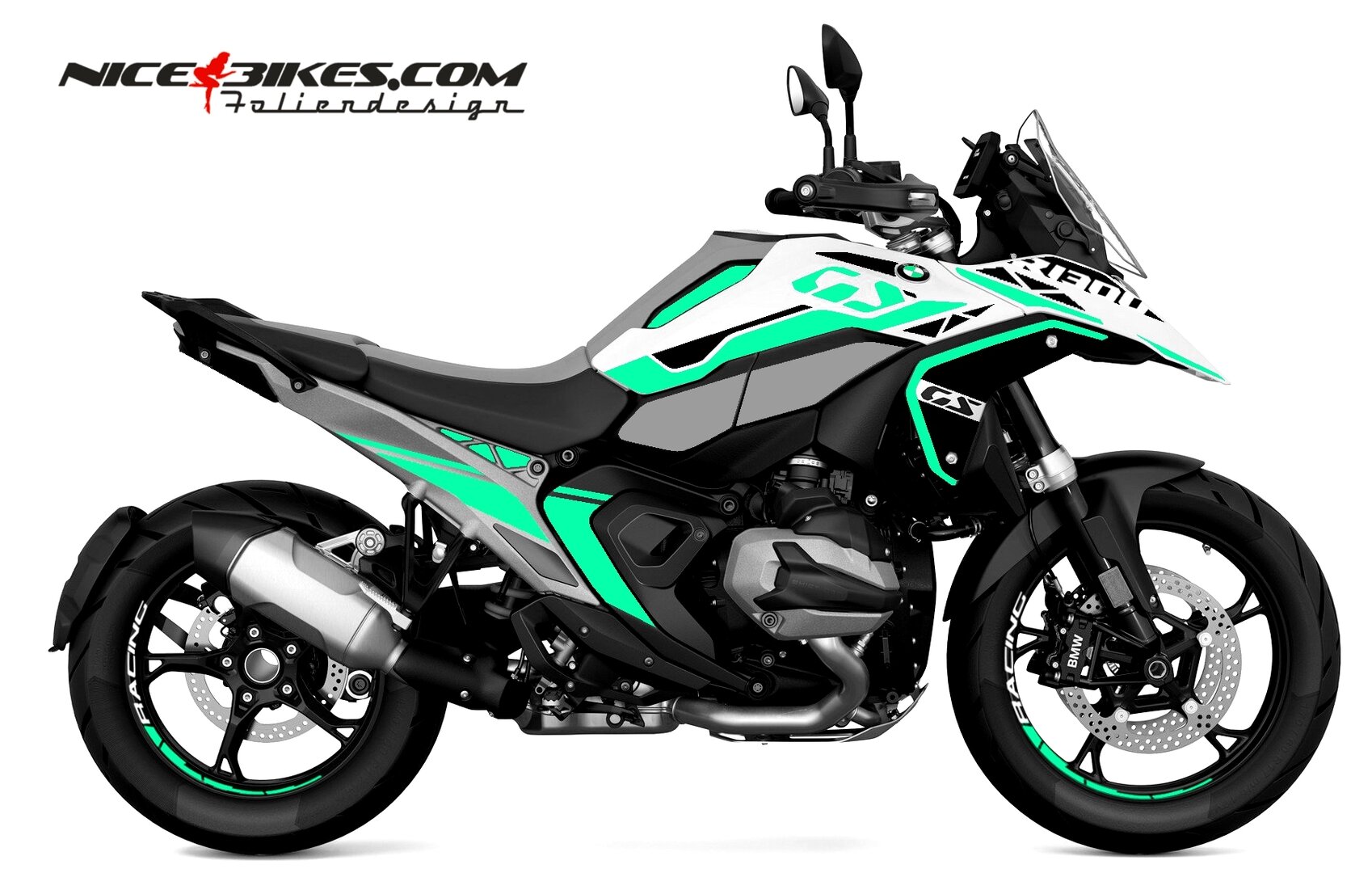 Foliendesign BMW R1300GS Miami Blue